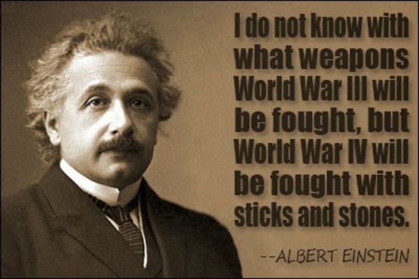Albert Einstein about World War 3 and 4