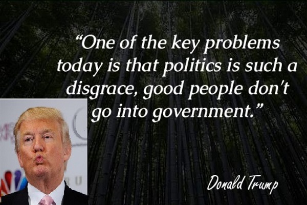 Donald Trump about good people and U.S. government